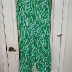 Lilly Pulitzer Cambridge Palazzo Pants in Green Groovy